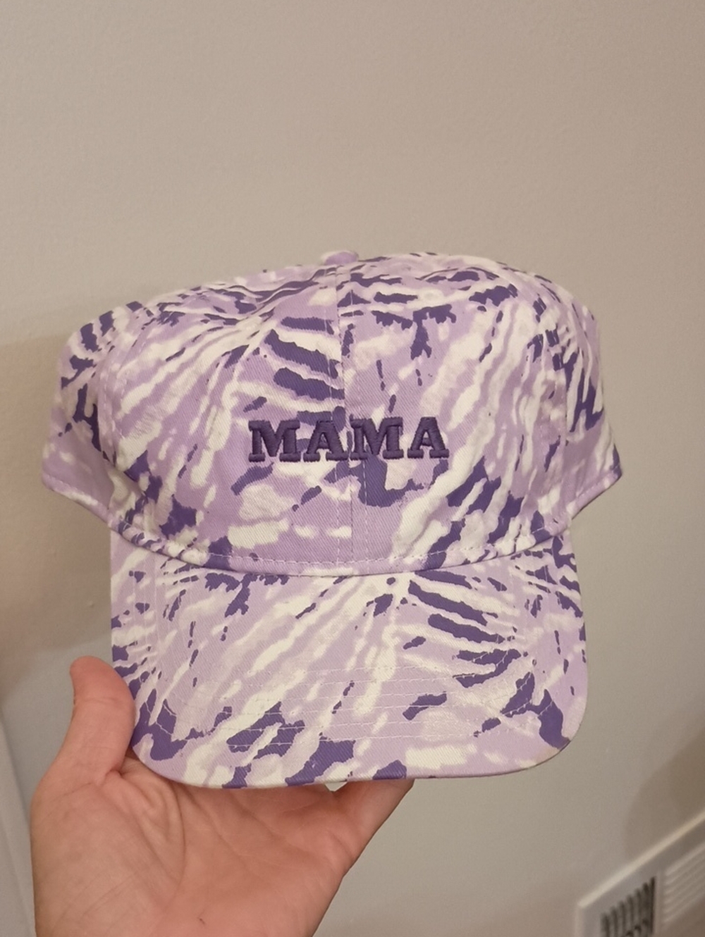 Mama Embroidered Cap - Lavender